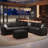 120 '' L-Shaped Modular Sectional Sofa, 6-Seater Cushioned Cloud Couch, With Ottoman Storage And USB-119087180