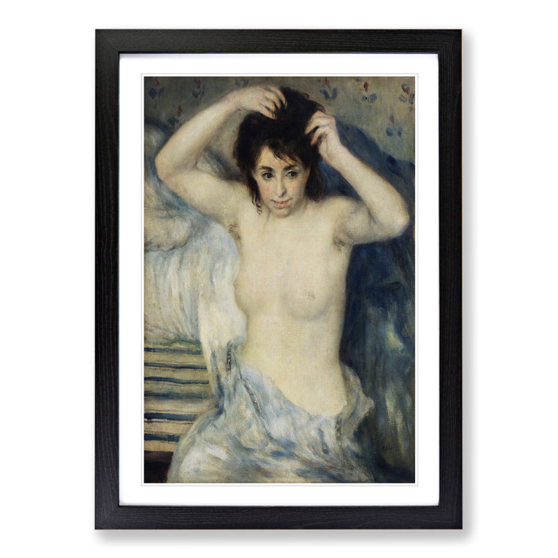 Before the Bath by Pierre-Auguste Renoir - Picture Frame Painting, Black Framed, 65cm H x 48cm W x 2cm D