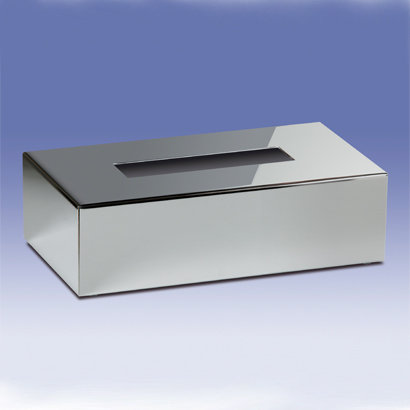 Couvercle de boîte à mouchoirs rectangulaire, Chrome