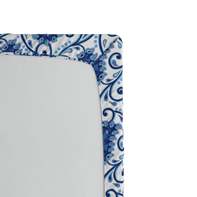 Microfiber Fitted Sheet, Twin XL Fitted Sheet, Damask