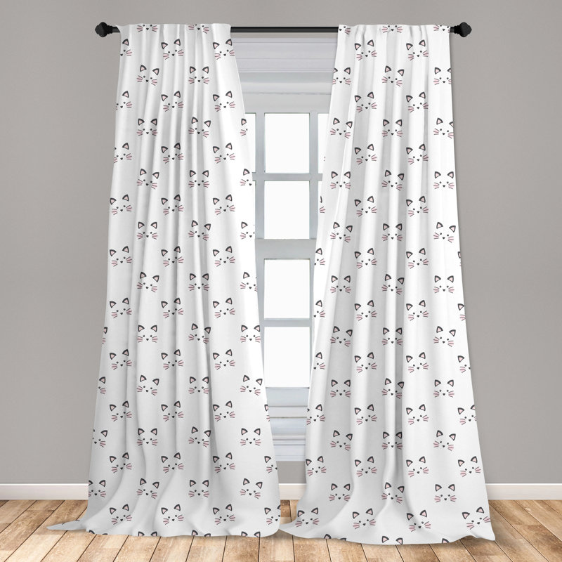 Kitten Semi-Sheer Rod Pocket Sliding Panel, 28" x 63"