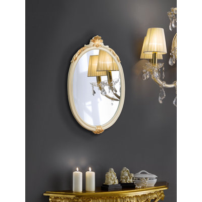 Boettcher Wood Flat Wall Mirror