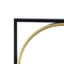 Élégant miroir mural en métal noir perlé de 35,6 po pour la décoration de la chambre à coucher, du salon et du vestibule