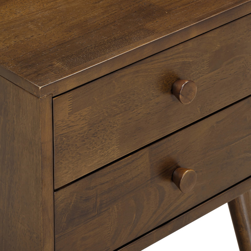  Table de chevet Lux avec 2 tiroirs, de conception adaptable, capacité de charge de 150 lb, résistante à l'eau, rehausse votre espace, facile à assembler