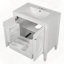 Meuble-lavabo de salle de bain avec lavabo, deux portes avec tablette, charnières de porte à fermeture douce, tablette ajustable à un tiroir de style rétro-1248370380