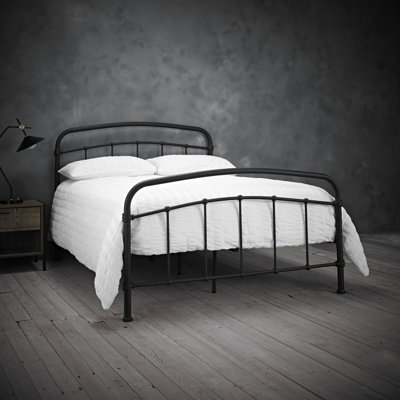 HALSTON BLACK METAL BED BED