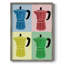 Impression encadrée Moka Pot Colorblock - bois massif-1554159371