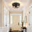 2-Light Black Farmhouse Flush Mount Ceiling Light-2 Pack For Bedroom/Living Room(Matte Black)-1128035097-1128035096