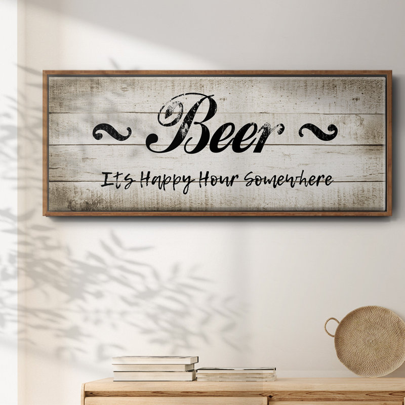 «Beer Happy Hour», toile encadrée, H 8 po x l 20 po