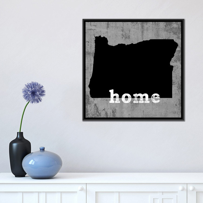 Oregon par Luke Wilson - Estampe numérique sur toile tendue avec châssis, H 18 po x l 18 po x P 1,5 po, Toile avec cadre noir