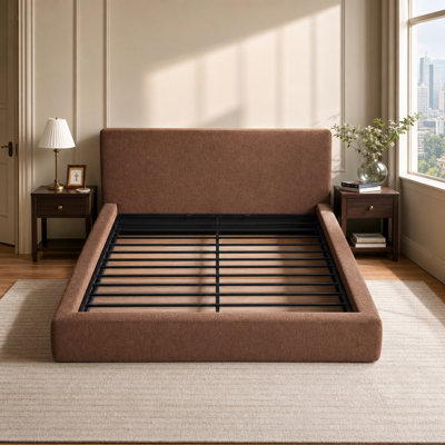 Cloud Upholstered Platform Bed Frame with Headboard, No Box Spring Required, Modern Bed Frame