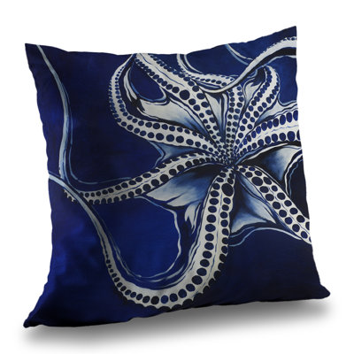 Dancing Octopus - Sea Animals Poly Twill Throw for – Throw Pillow Cover Only, Double-Sided Print, Insert Not Included