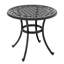 Table de patio, table d'appoint avec cadre en aluminium pour le jardin, noir