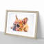 Painted French Bulldog in Abstract - Framed Print-55735436-55735435