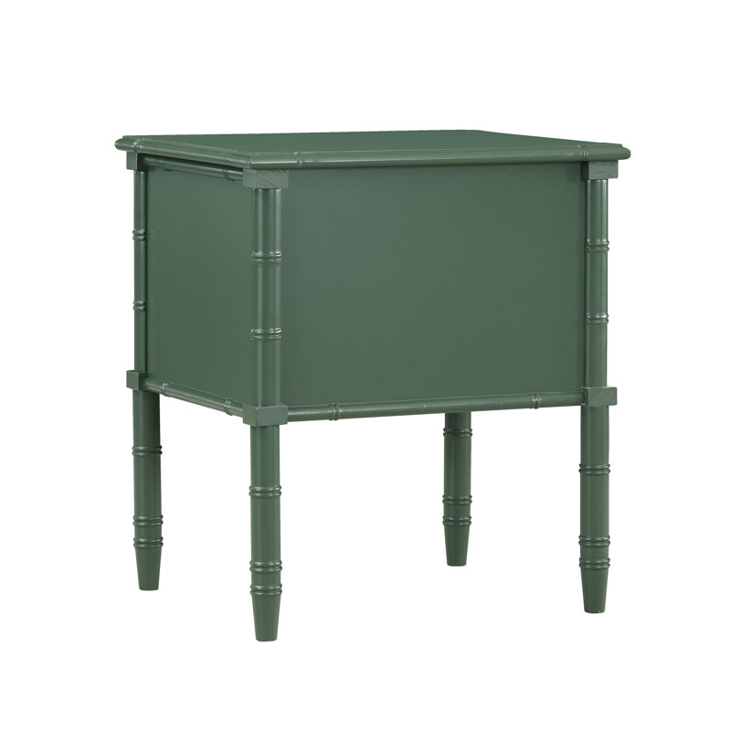 Table de chevet 2 tiroirs Modern Emmett, Vert antique
