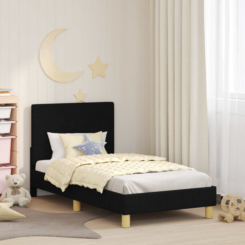 Bed Frame, European Toddler (80 x 160cm), Black