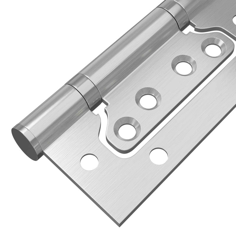 vidaXL Hinge Silver Steel Silent Bearing Door Frame Smooth Operation
