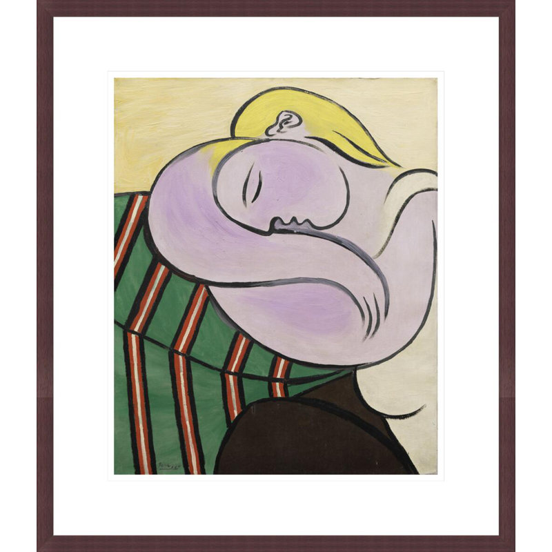 «Femme aux cheveux jaunes» par Pablo Picasso, impression giclée sur cadre, H 20,48 po x l 17,75 po