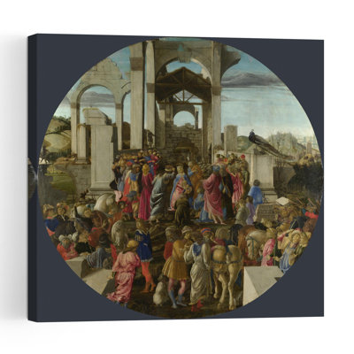 Adoration Of The Magi, 1470-75 Abstract Contemporary Bird Dog Horse Animal Architecture Wall Art Print by Sandro Botticelli - 1 Piece Wrapped Canvas Wall Art