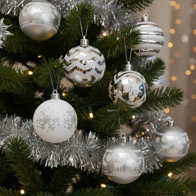Shatterproof Christmas Ornaments, 24-Count