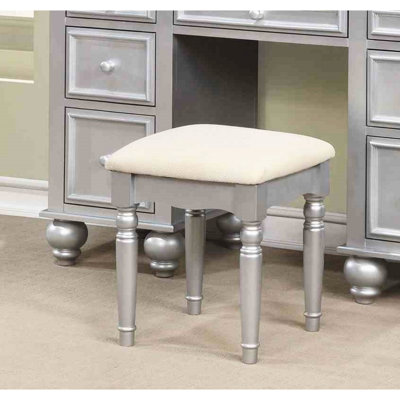Meuble-lavabo et tabouret transitionnel 1Pc, miroir argenté, 3 côtés, tiroirs de rangement en bois massif pour le décor de la chambre à coucher, finition, utilisation