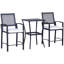 Ensemble de bar d'extérieur avec coussin souple 3 pièces Outsunny