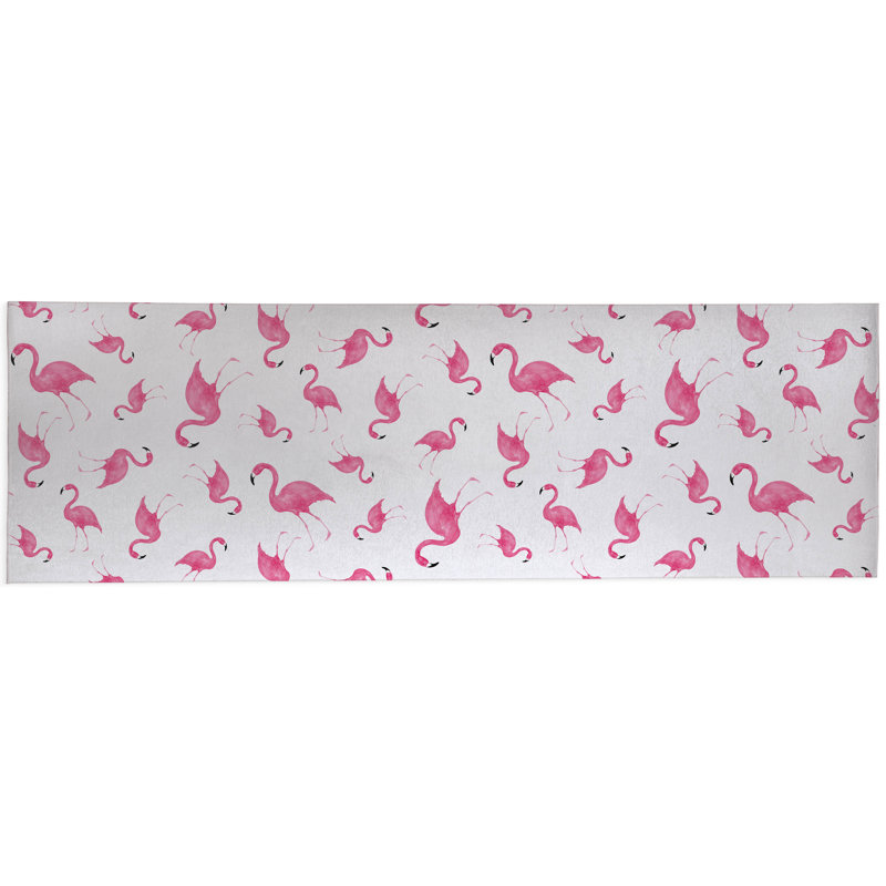 Tapis d'extérieur Summer Flamingo, Tapis de couloir 2 pi 6 po x 8 pi