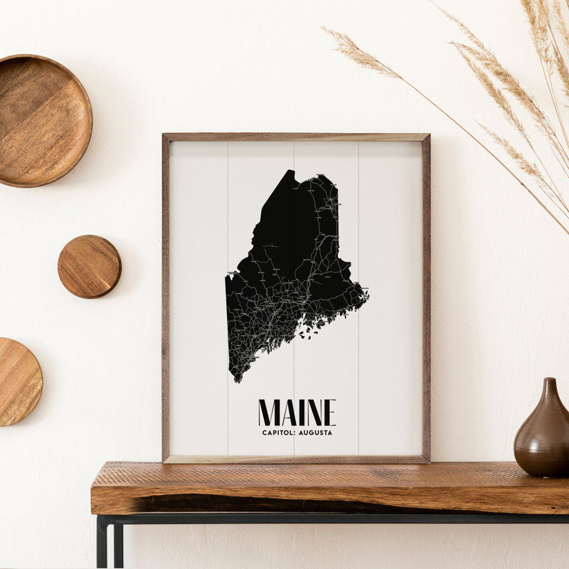 Maine State Print, 8" W x 10" H