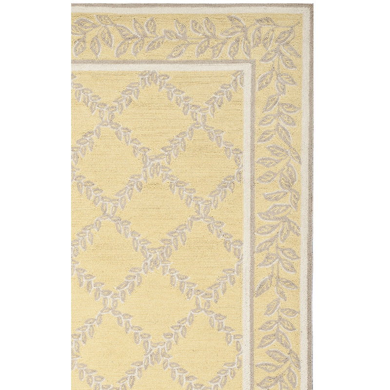 Jonsson Hand Hooked Wool Pile Geometric Rug, Runner 2'6" x 6'