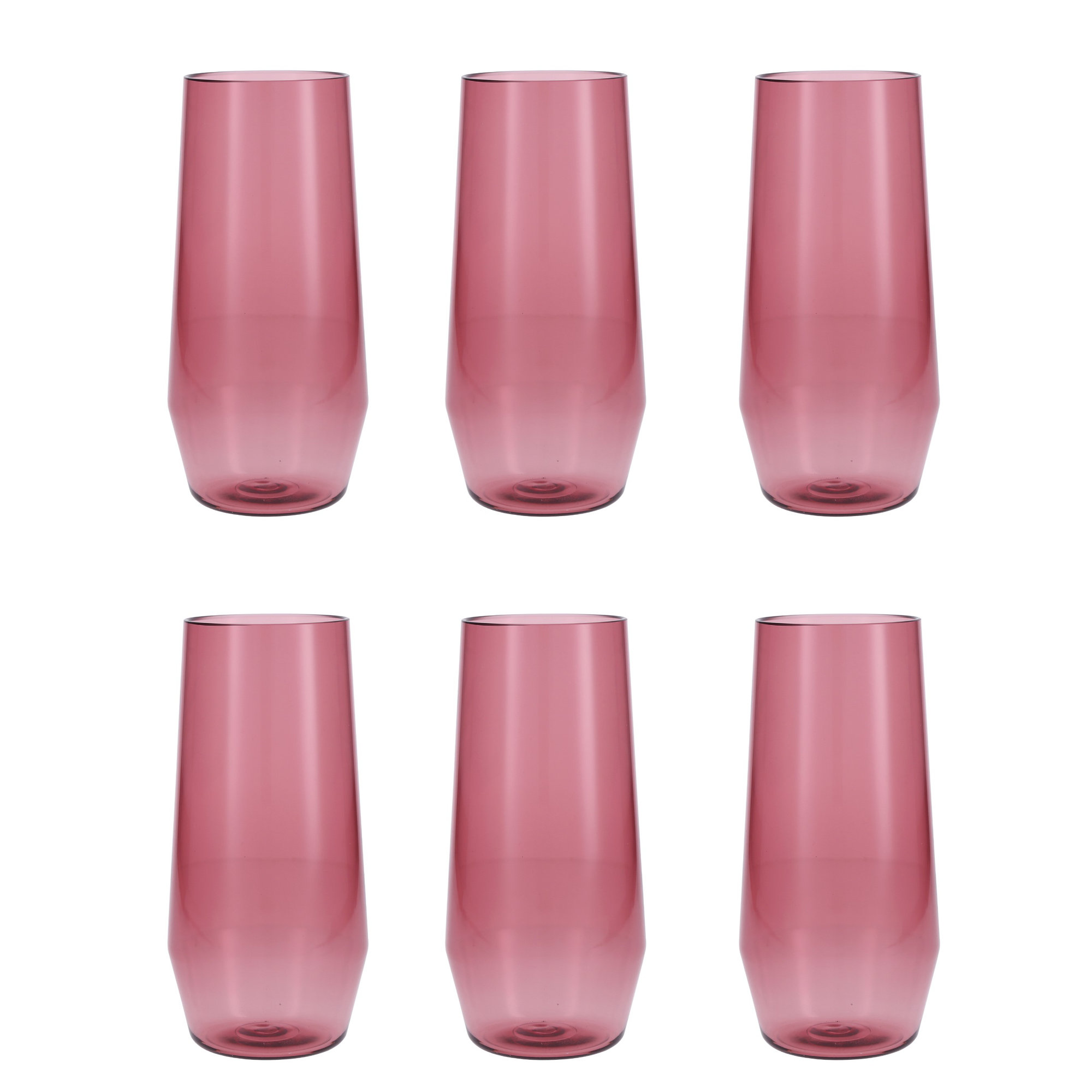 Fortessa Sole Outdoor Shatter Resistant BPA Free Premium Copolyester Plastic Drinkware 6 Pack, Terra Cotta Orange, Stemless Wine Glass