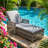 GO 25.6" W x 77.5" D x 37.4" H Set of 2 PE Wicker Reclining Chaise Lounges