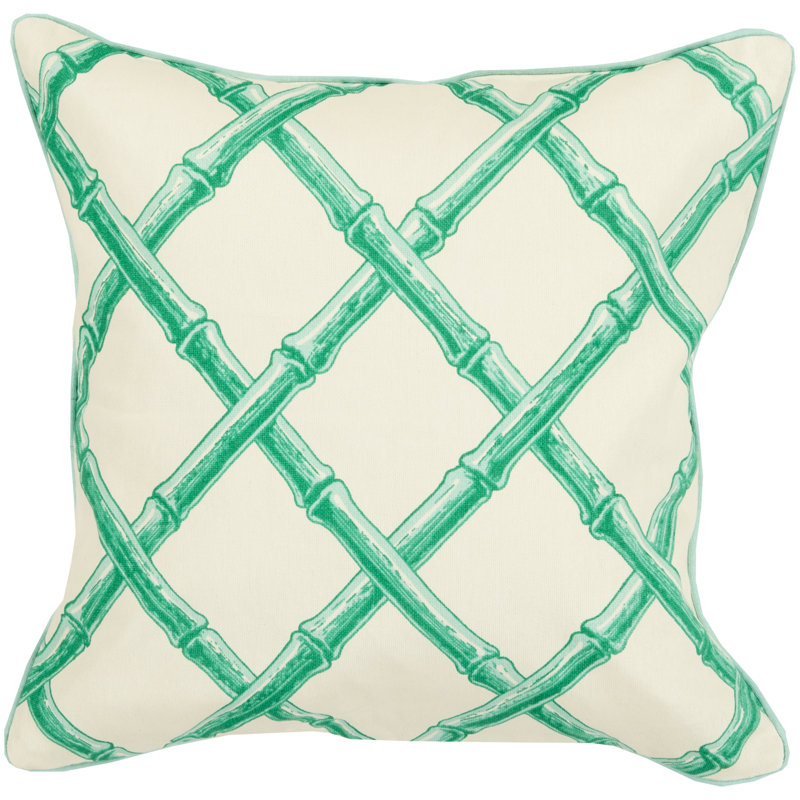 Coussin décoratif en coton, Menthe, Duvet