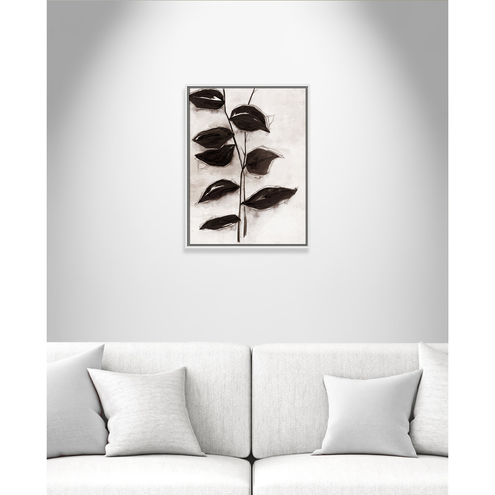Leaves "Leaves I" Print, 25.5" H x 19.5" W x 2" D, White Framed