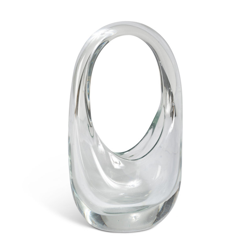 Mia Vase, Clear, Large, 9.5" H x 5.5" W x 3.5" D, 4 pieces