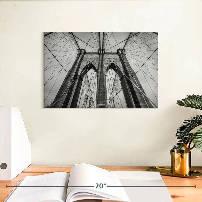 BW Brooklyn Bridge, New York, H 8 po x l 12 po