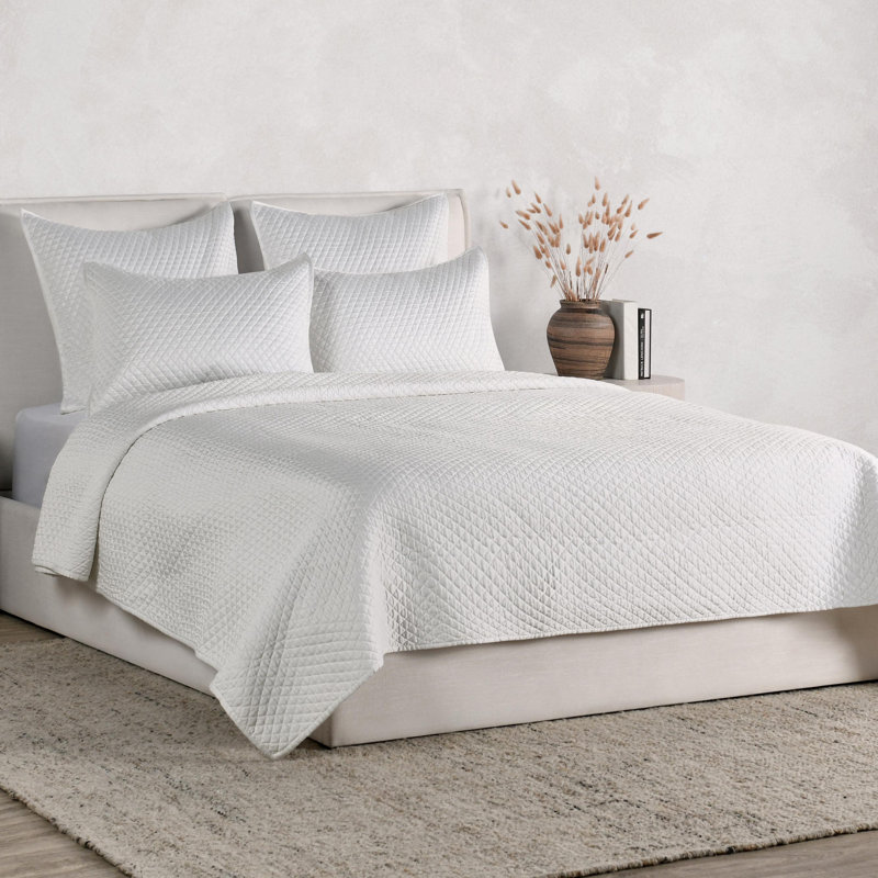 Winthrop Sateen Sham, White, Standard
