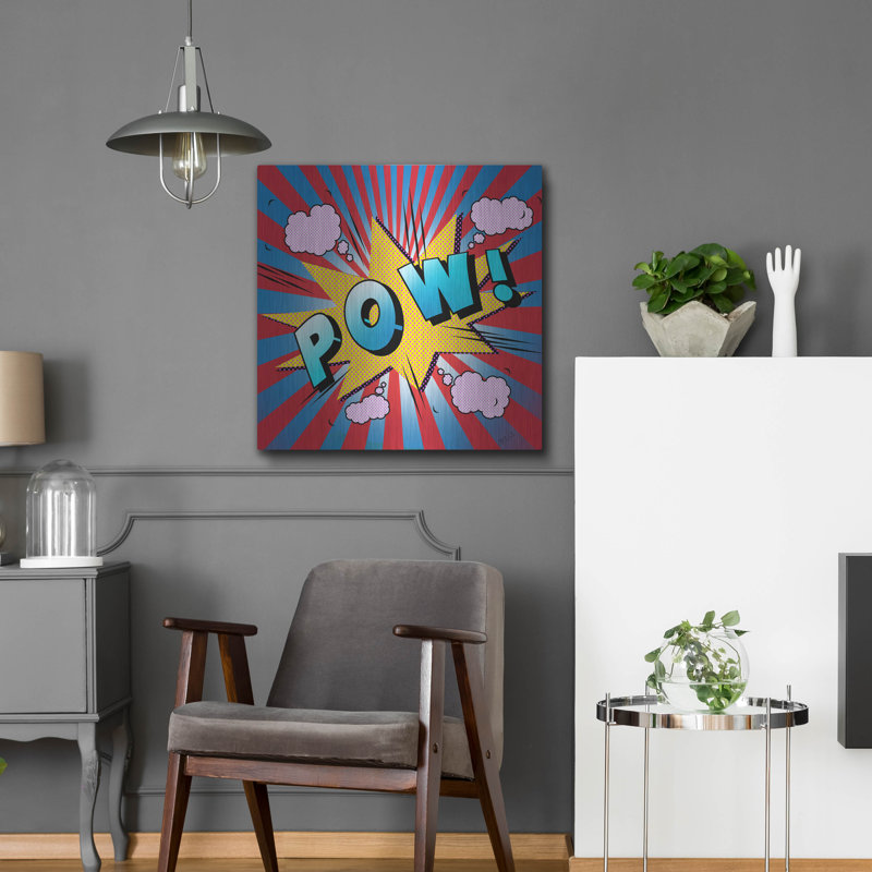 Art mural en métal Winston Porter «Pow 5» par Mark Ashkenazi, H 24 po x l 24 po