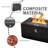 Rectangle Concrete Propane Fire Pit Table with Hidden Fuel Tank