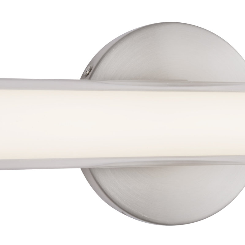 Tole 36-in Black dimmable LED Wall Sconce, Nickel