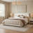Minimalist  King Size Bed With Curved Headboard