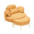 Corduroy Armchair with Ottoman-1496459021