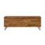 Banc de rangement en bois d'acacia massif de 46 pouces