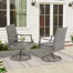 Allure Patio Wicker Padded Swivel Dining Chairs
