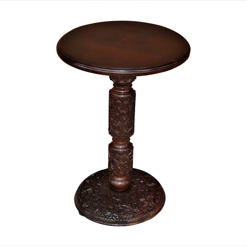 Handcrafted Walnut Wood Side Table