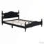 Lit plateforme rétro en bois avec tête de lit-747097346-747097356