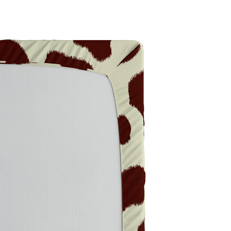 Microfiber Fitted Sheet, Twin Fitted Sheet, Brown Animal Print