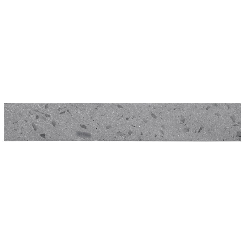 Carreau de mur de métro Terrazzo naturel 2,48 po x 15,74 po Fusion Brick, Gris fumée