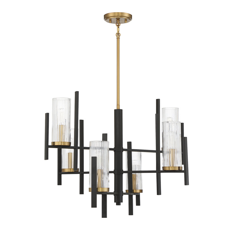 6 - Light Dimmable Cylinder Chandelier