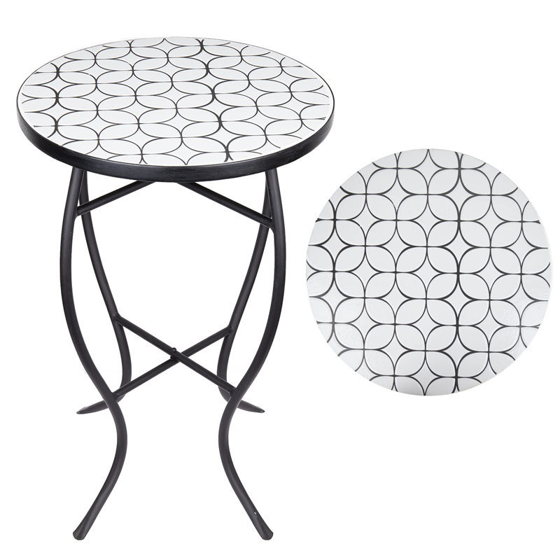 Table de bout en acier Vadlamudi de 20,86 po de hauteur