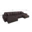 Emma 6 Seater Corduroy Sofa Bed-769956122